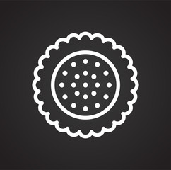 Poster - Cookie icon on background for graphic and web design. Simple vector sign. Internet concept symbol for website button or mobile app.
