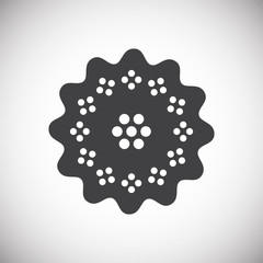 Poster - Cookie icon on background for graphic and web design. Simple vector sign. Internet concept symbol for website button or mobile app.