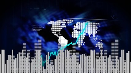 Poster - Digital composite of worldwide economic growth