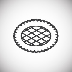 Poster - Cookie icon on background for graphic and web design. Simple vector sign. Internet concept symbol for website button or mobile app.