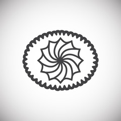Poster - Cookie icon on background for graphic and web design. Simple vector sign. Internet concept symbol for website button or mobile app.