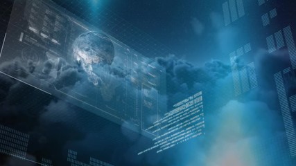 Poster - Digital composite of monitoring stocks and financial growth