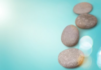 Poster - Zen basalt stones  on background