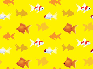 Wall Mural - Gold Fish Set Wallpaper