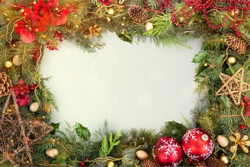 Wall Mural - christmas frame with free space