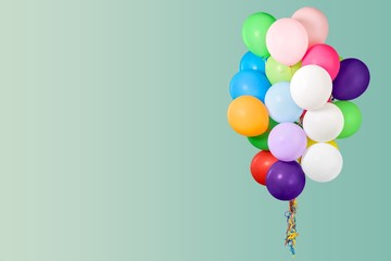 Canvas Print - Bunch of colorful balloons on background