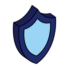 shield security guard isolated icon