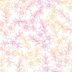  Manuka flower graphic color seamless pattern background sketch illustration vector