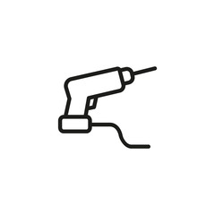 Wall Mural - Electric drill line icon. Home renovation, repairman, handyman. Home repair concept. Vector illustration can be used for topics like building, construction, service