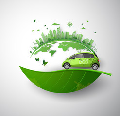 Wall Mural - eco car concept