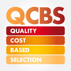 Poster - qcbs - quality and cost based selection acronym, business concept