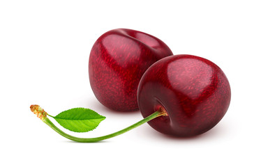 Cherry isolated on white background with clipping path