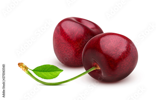Cuadros en Lienzo Cherry isolated on white background with clipping path