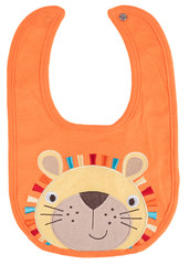 Wall Mural - Orange baby bib with lion isolated