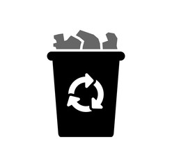 Poster - Garbage related icon on background for graphic and web design. Simple illustration. Internet concept symbol for website button or mobile app.