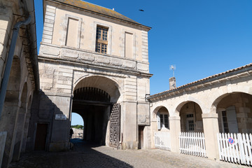 Wall Mural - medieval gate fortress in Saint Martin de Re UNESCO Isle France