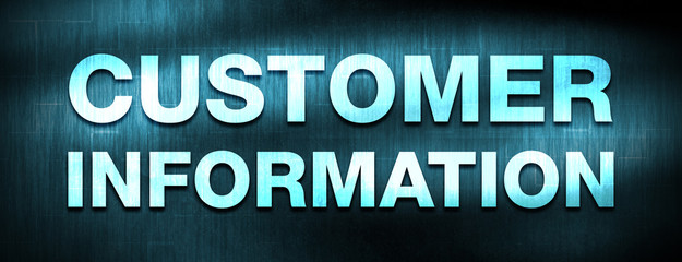Wall Mural - Customer Information abstract blue banner background