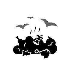 Poster - Garbage related icon on background for graphic and web design. Simple illustration. Internet concept symbol for website button or mobile app.