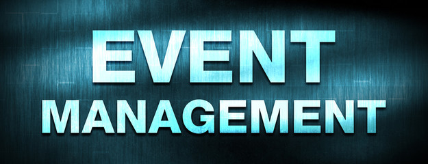 Wall Mural - Event Management abstract blue banner background