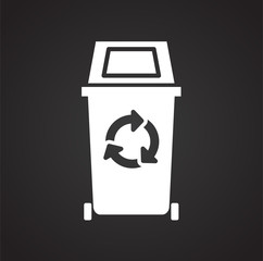 Poster - Garbage related icon on background for graphic and web design. Simple illustration. Internet concept symbol for website button or mobile app.