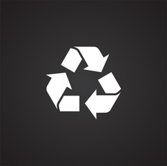 Poster - Garbage related icon on background for graphic and web design. Simple illustration. Internet concept symbol for website button or mobile app.