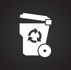 Poster - Garbage related icon on background for graphic and web design. Simple illustration. Internet concept symbol for website button or mobile app.