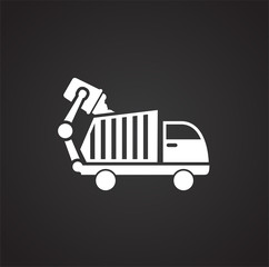 Poster - Garbage related icon on background for graphic and web design. Simple illustration. Internet concept symbol for website button or mobile app.
