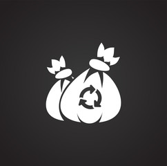 Poster - Garbage related icon on background for graphic and web design. Simple illustration. Internet concept symbol for website button or mobile app.