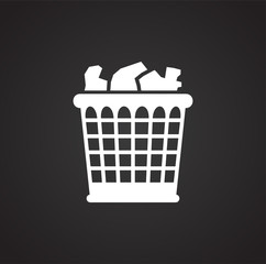 Poster - Garbage related icon on background for graphic and web design. Simple illustration. Internet concept symbol for website button or mobile app.