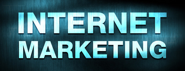 Wall Mural - Internet Marketing abstract blue banner background