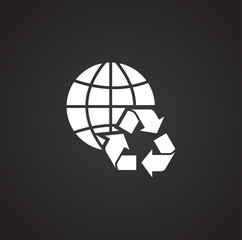Poster - Garbage related icon on background for graphic and web design. Simple illustration. Internet concept symbol for website button or mobile app.