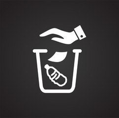 Poster - Garbage related icon on background for graphic and web design. Simple illustration. Internet concept symbol for website button or mobile app.