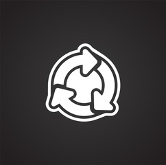 Poster - Garbage related icon on background for graphic and web design. Simple illustration. Internet concept symbol for website button or mobile app.