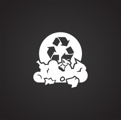 Poster - Garbage related icon on background for graphic and web design. Simple illustration. Internet concept symbol for website button or mobile app.