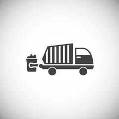 Poster - Garbage related icon on background for graphic and web design. Simple illustration. Internet concept symbol for website button or mobile app.