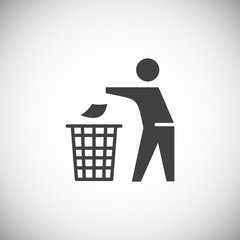 Poster - Garbage related icon on background for graphic and web design. Simple illustration. Internet concept symbol for website button or mobile app.