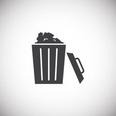 Poster - Garbage related icon on background for graphic and web design. Simple illustration. Internet concept symbol for website button or mobile app.