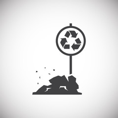 Poster - Garbage related icon on background for graphic and web design. Simple illustration. Internet concept symbol for website button or mobile app.