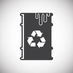 Poster - Garbage related icon on background for graphic and web design. Simple illustration. Internet concept symbol for website button or mobile app.
