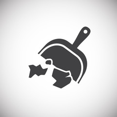 Poster - Garbage related icon on background for graphic and web design. Simple illustration. Internet concept symbol for website button or mobile app.