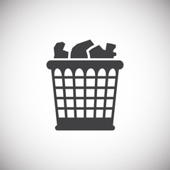 Poster - Garbage related icon on background for graphic and web design. Simple illustration. Internet concept symbol for website button or mobile app.