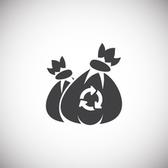 Poster - Garbage related icon on background for graphic and web design. Simple illustration. Internet concept symbol for website button or mobile app.