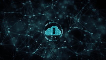 Aufkleber - cyber security cloud computing big data online storage and protection technology network and data co