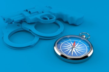 Poster - Crime background with compass