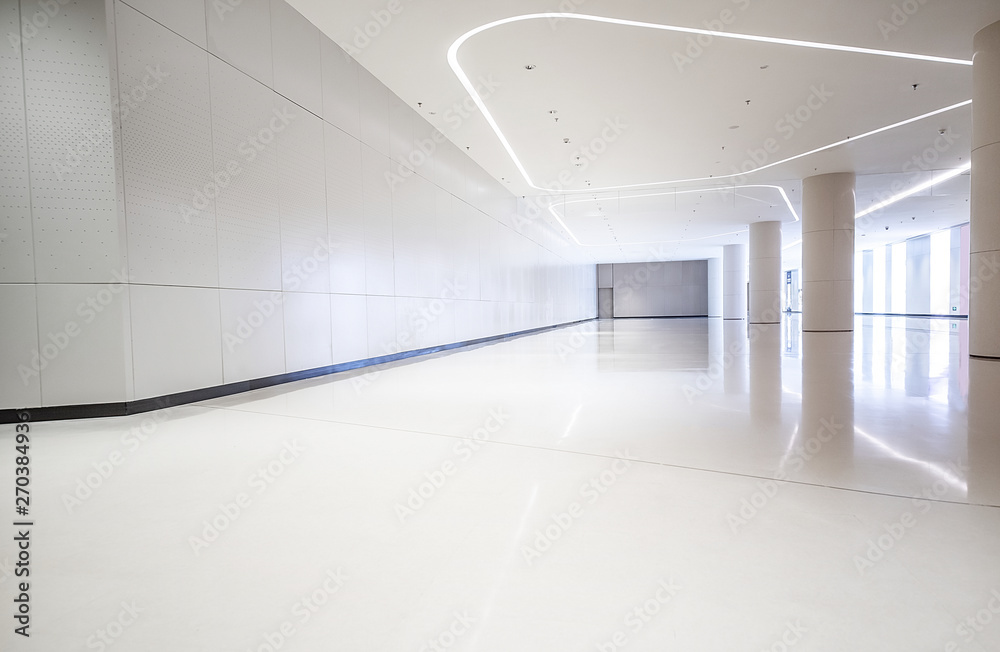 Modern building interior space environment design empty hall - obrazy, fototapety, plakaty 