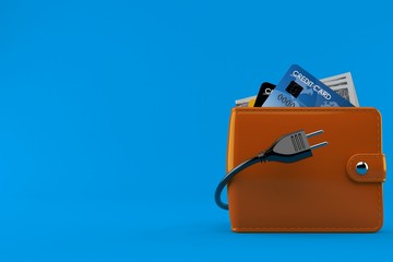 Sticker - Wallet with electric plug