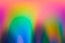 Spectrum Abstract Vaporwave Holographic Background, Trendy Colorful Backdrop In Pastel Neon Color. For Creative Design Cover, CD, Poster, Book, Printing, Gift Card, Fashion Web And Print