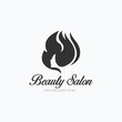 Beauty salon logo design template. Vector illustration