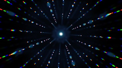 Poster - Abstract 3d Spinning Dotted Lines Background Loop/ 4k animation of an abstract background with graphic lines rotating with glow light and seamless looping