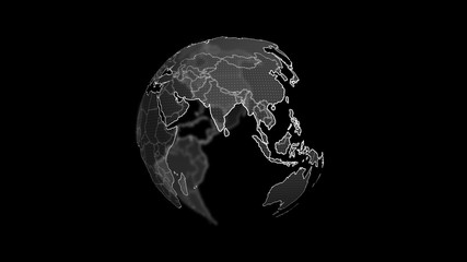 planet earth 3d render, futuristic hologram technology concept